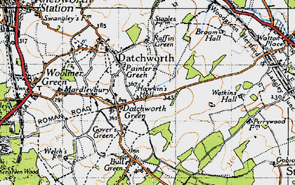 Old map of Painter's Green in 1946