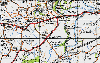 Old map of Painters Green in 1947