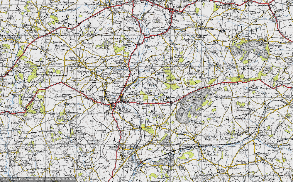 Old Map of Paintmoor, 1945 in 1945