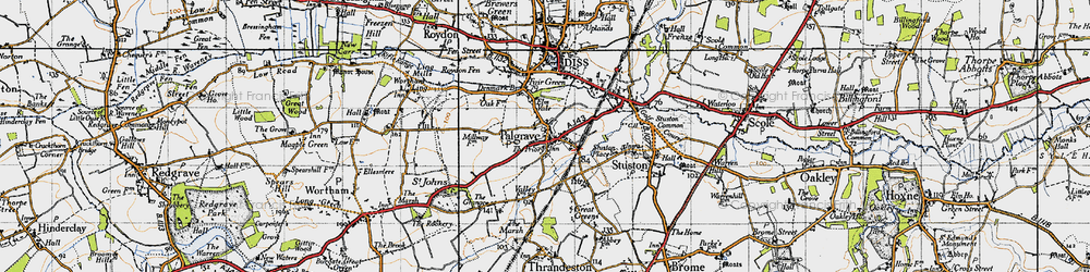 Old map of Palgrave in 1946