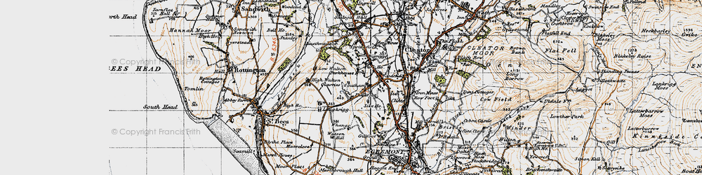 Old map of Whangs in 1947