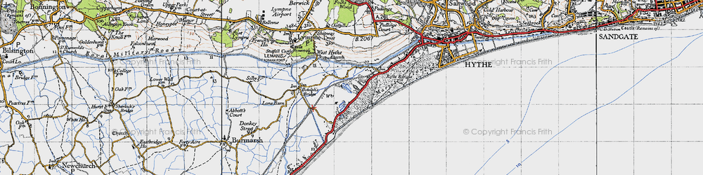 Old map of Palmarsh in 1947