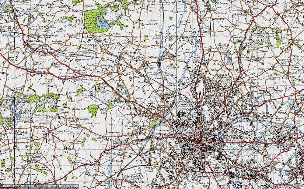 Old Map of Palmers Cross, 1946 in 1946