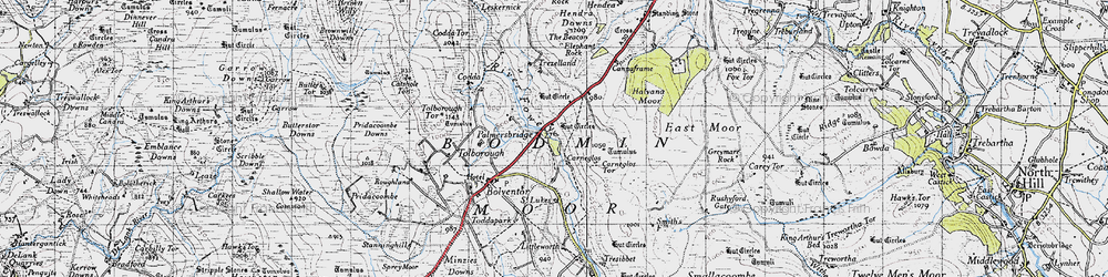 Old map of Trezelland in 1946