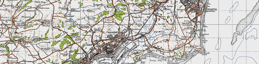 Old map of Palmerstown in 1947