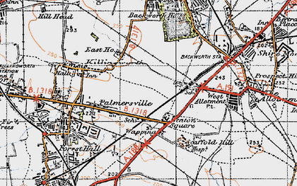 Old map of Benton Square in 1947