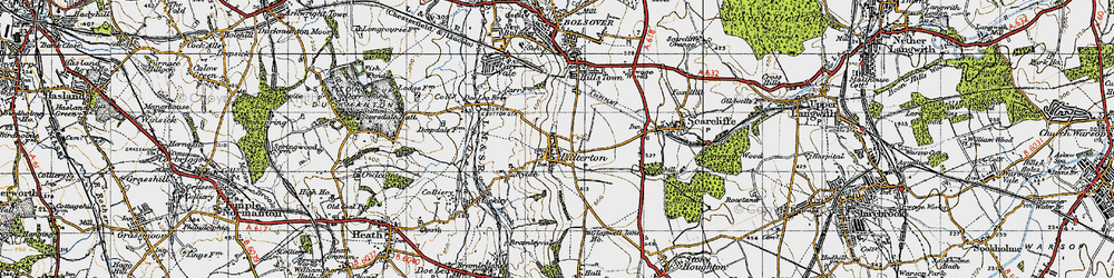 Old map of Palterton in 1947