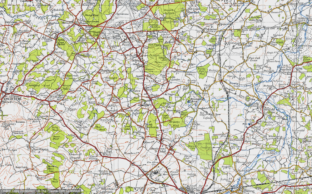 Old Map of Pamber End, 1945 in 1945