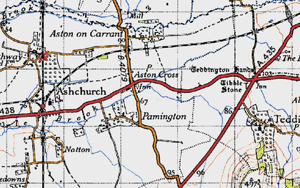 Old map of Pamington in 1946