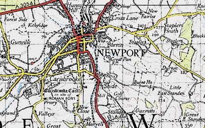 Old map of Pan in 1945