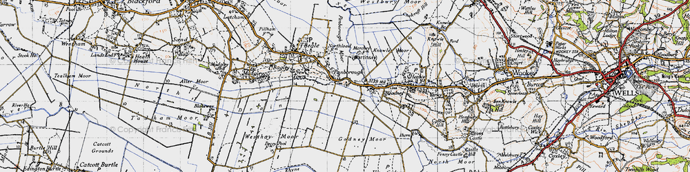 Old map of Panborough in 1946