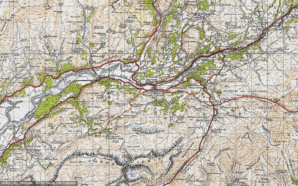 Old Map of Pandy, 1947 in 1947