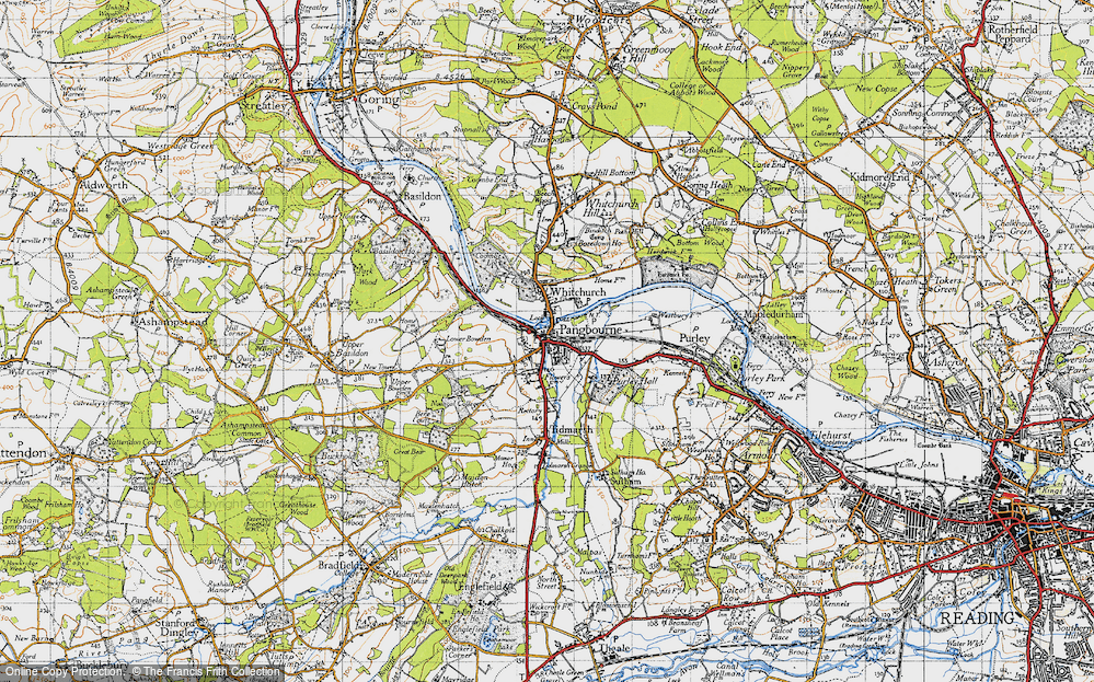 Old Map of Pangbourne, 1947 in 1947