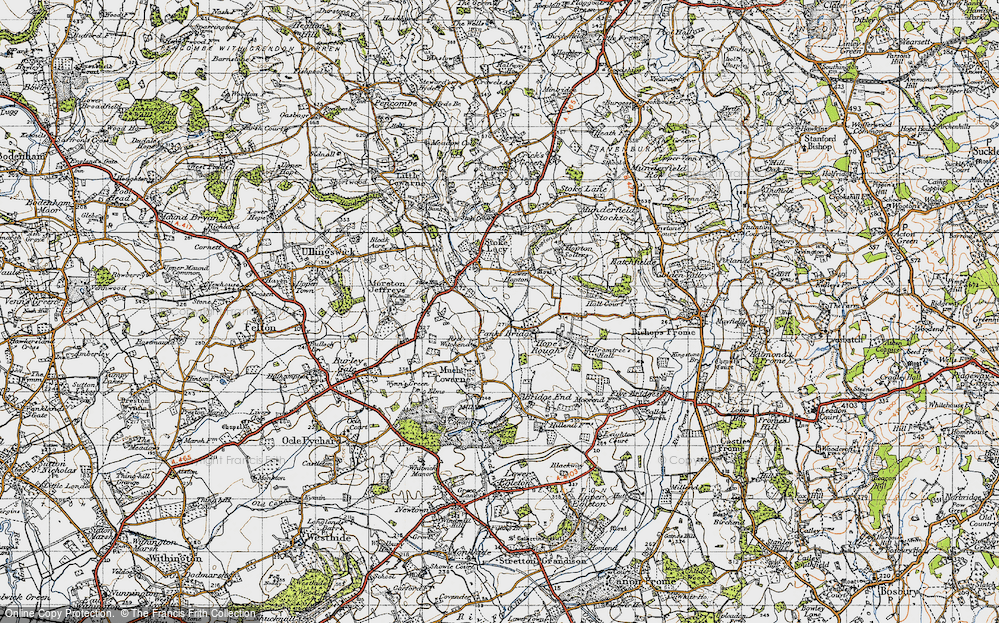 Old Map of Panks Bridge, 1947 in 1947