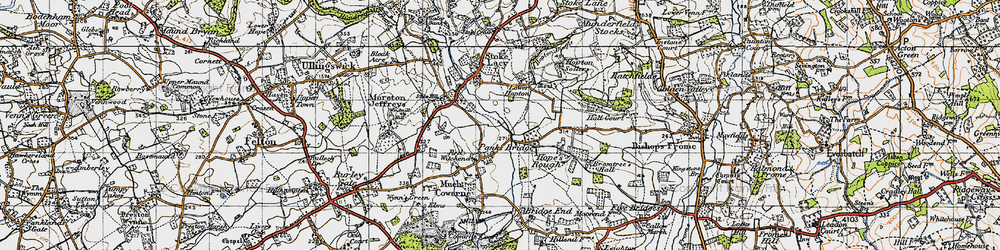 Old map of Panks Bridge in 1947