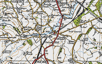 Old map of Pannal in 1947