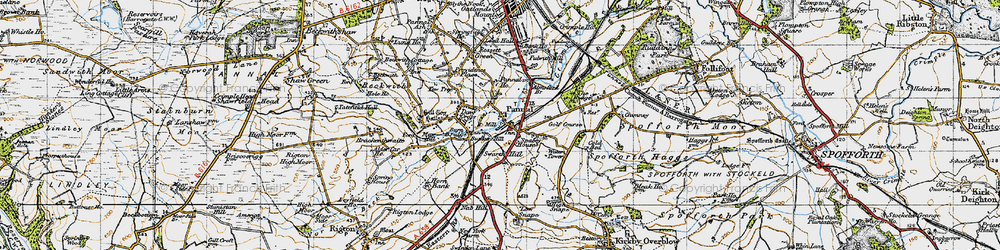 Old map of Pannal in 1947