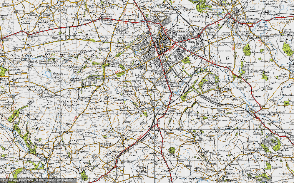 Old Map of Pannal Ash, 1947 in 1947