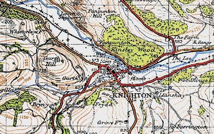Old map of Panpunton in 1947