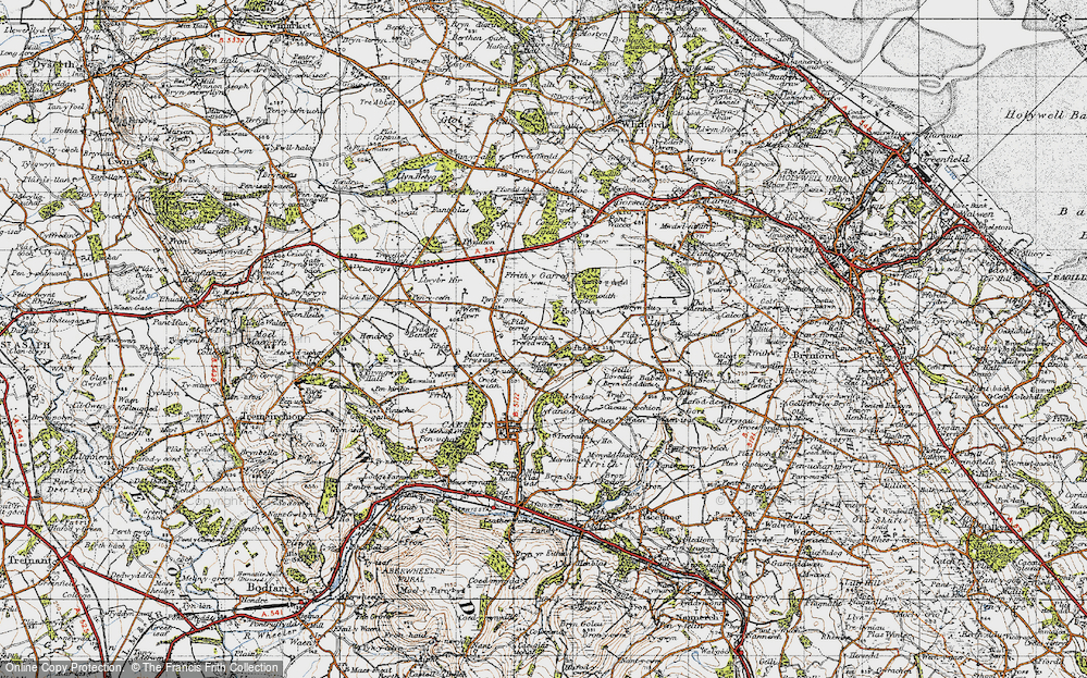 Old Map of Pant, 1947 in 1947