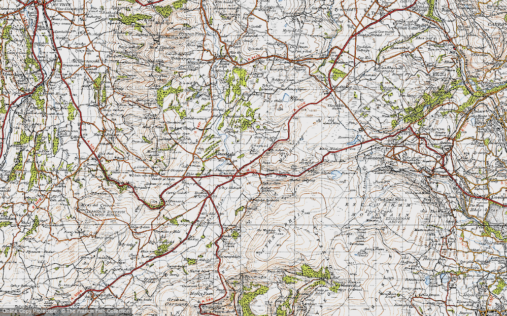 Old Map of Pant, 1947 in 1947