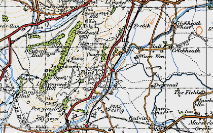 Old map of Pant in 1947