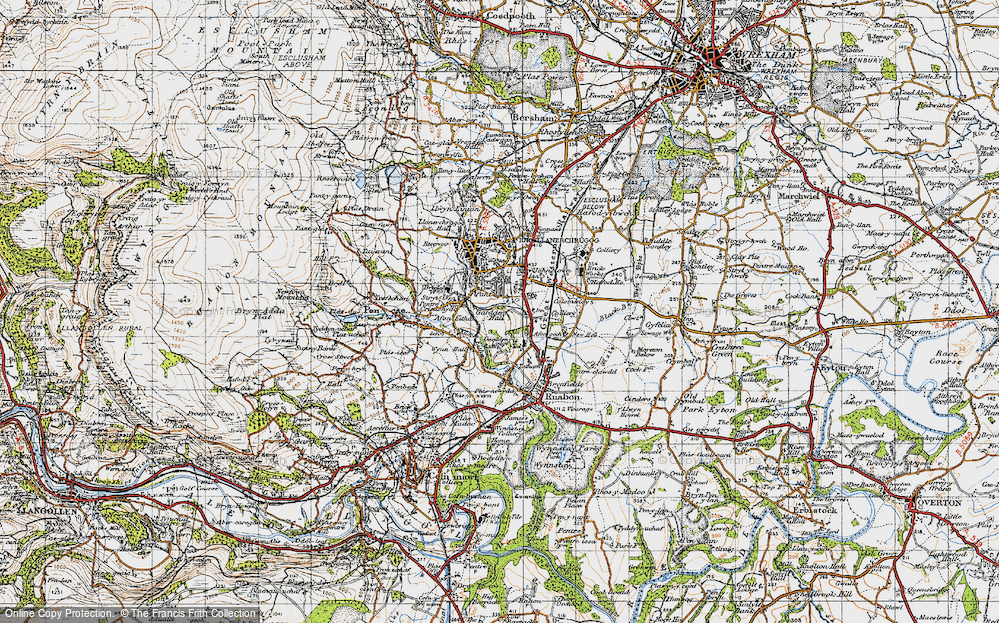 Old Map of Pant, 1947 in 1947
