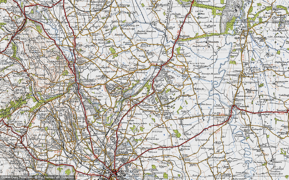 Old Map of Pant, 1947 in 1947