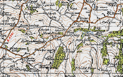 Old map of Bryn-lliarth in 1947