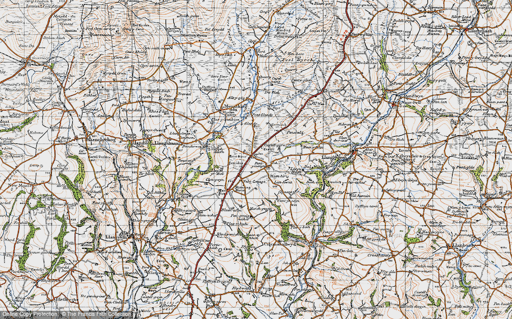 Old Map of Pant-y-Caws, 1946 in 1946