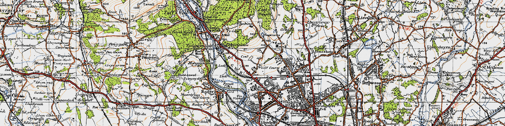 Old map of Pantmawr in 1947