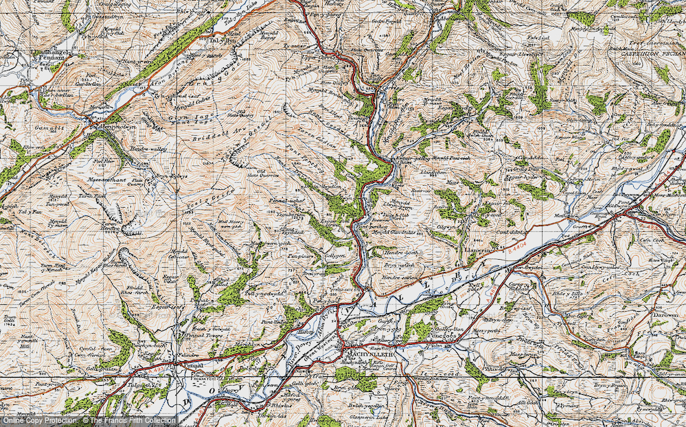 Old Map of Pantperthog, 1947 in 1947
