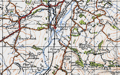 Old map of Pantyffynnon in 1947