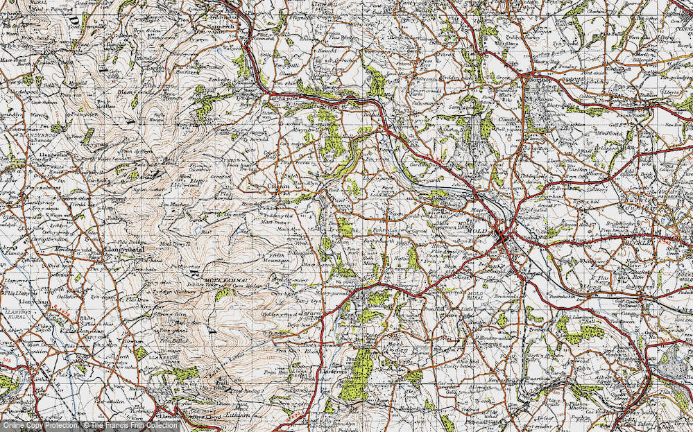 Old Map of Pantymwyn, 1947 in 1947