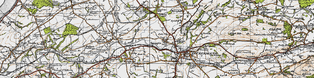 Old map of Papcastle in 1947