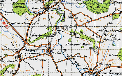 Old map of Papermill Bank in 1947