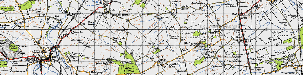 Old map of Papley in 1946