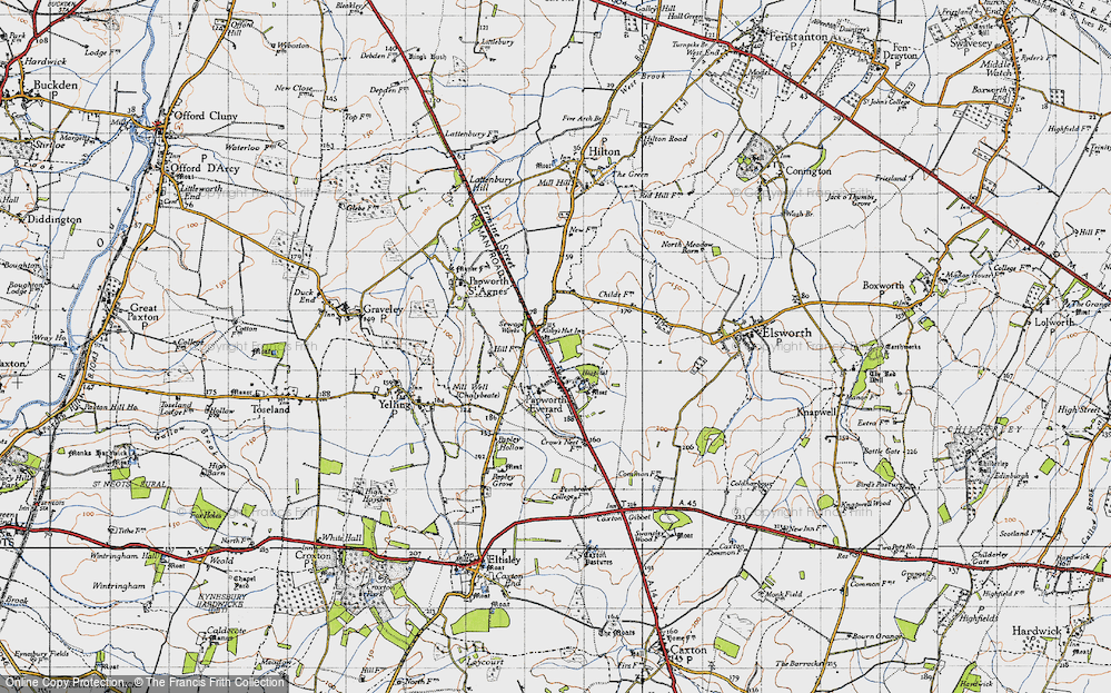 Old Map of Papworth Everard, 1946 in 1946