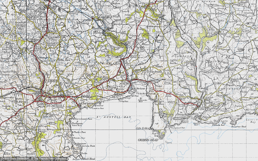 Old Map of Par, 1946 in 1946