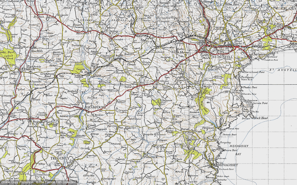 Old Map of Paramoor, 1946 in 1946