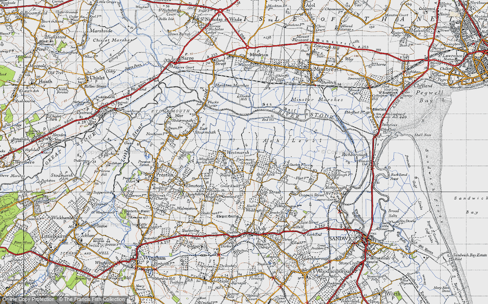 Old Map of Paramour Street, 1947 in 1947