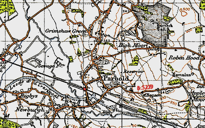 Old map of Parbold in 1947