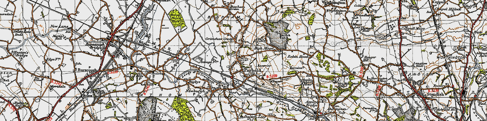 Old map of Parbold in 1947