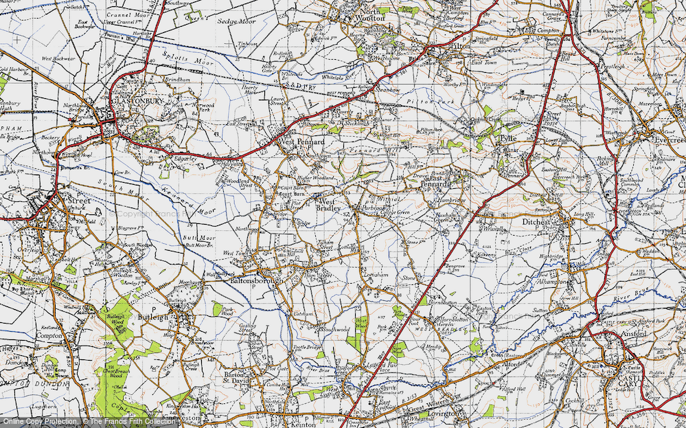 Old Map of Parbrook, 1946 in 1946