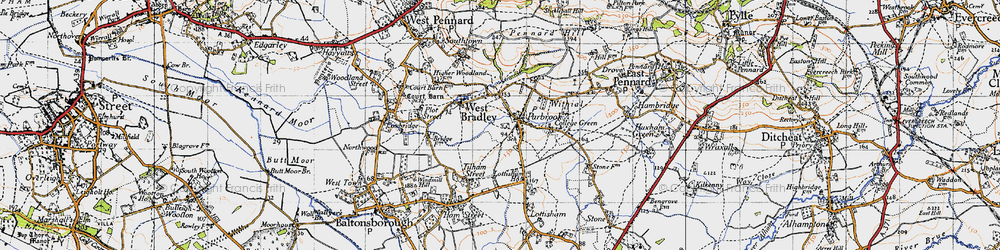 Old map of Parbrook in 1946