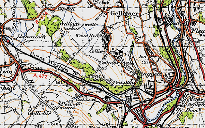 Old map of Parc Penallta Country Park in 1947