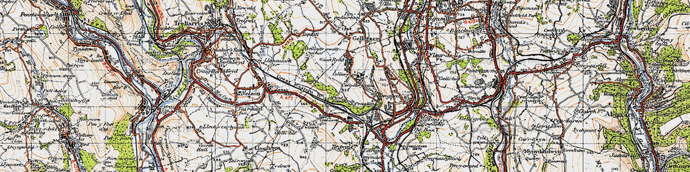 Old map of Penallta in 1947
