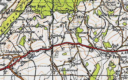 Old map of Parc-Seymour in 1946