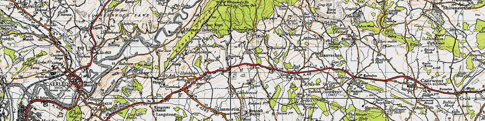 Old map of Parc-Seymour in 1946