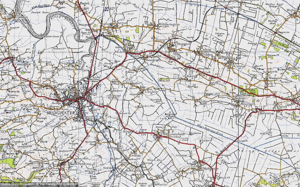 Old Map of Parchey, 1946 in 1946